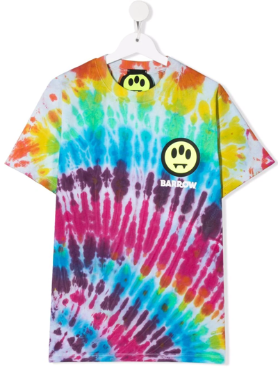 Barrow Teen Tie-dye Cotton T-shirt In Yellow