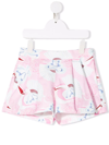 Simonetta Floral Print Shorts In Pink