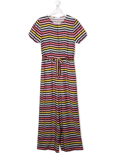 Sonia Rykiel Enfant Teen Colour-block Jumpsuit In Black