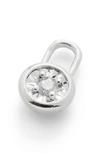 Monica Vinader Essential Diamond Ear Pendant Charm In Ss
