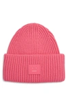 ACNE STUDIOS PANSY FACE PATCH RIB WOOL BEANIE