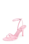 Alexander Wang Dahlia Rhinestone Logo Sandal In Pink