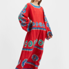 La Doublej Vesta Dress In Daisy Placée Red