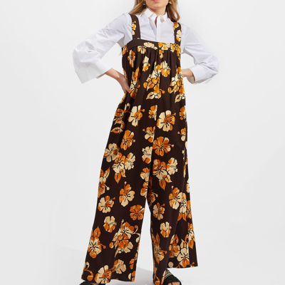 La Doublej Playsuit Dress In Hibiscus