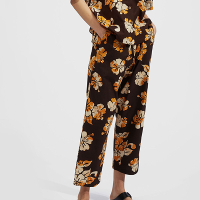 La Doublej Drawstring Pants In Hibiscus