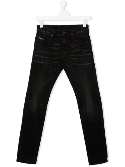 Diesel Teen Slim-fit Jeans In Black