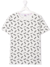 Gcds Teen Cotton Logo-print T-shirt In White
