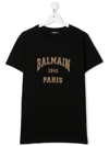 BALMAIN TEEN LOGO-EMBELLISHED COTTON T-SHIRT