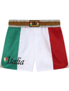 DOLCE & GABBANA ITALIAN FLAG-DETAIL SHORTS