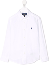 Polo Ralph Lauren Ralph Lauren Kids Logo Embroidered Shirt In White