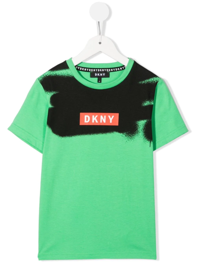 Dkny Teen Logo-print Short-sleeved T-shirt In Green