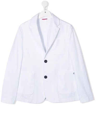 Fay Teen Single-breasted Blazer In White