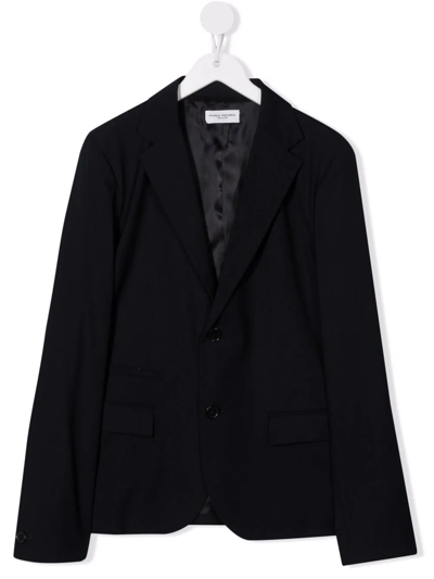 Paolo Pecora Teen Fitted Single-breasted Blazer In Blue