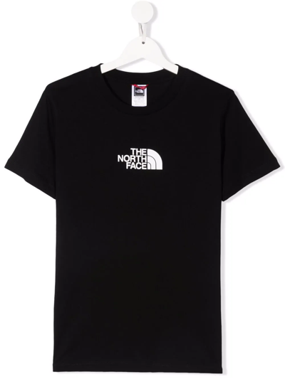 The North Face Teen Logo-print T-shirt In Black