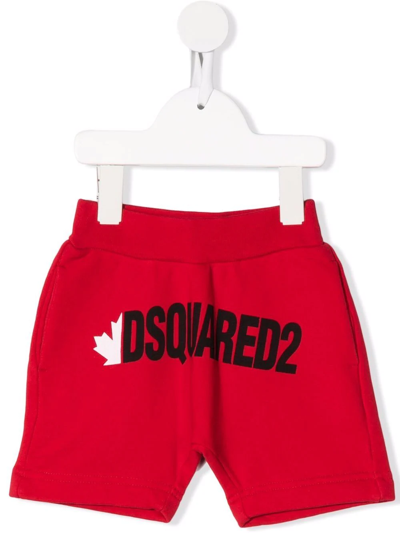 Dsquared2 Babies' Logo-print Track Trousers In Red