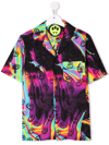 Barrow Teen Abstract-print Short-sleeved Shirt In Black