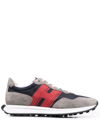 Hogan Panelled Low-top Trainers In Grey