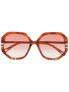 Chloé West Tinted Sunglasses In Orange