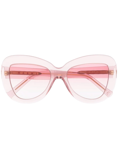 Marni Eyewear Logo Square Tinted Sunglasses In Pink