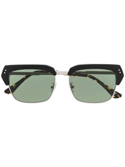 Marni Eyewear Debossed Logo Sunglasses In Silver