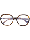 Tom Ford Oversized Round Glasses In Multi