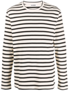 Jil Sander Horizontal Stripe-print Sweatshirt In Neutrals
