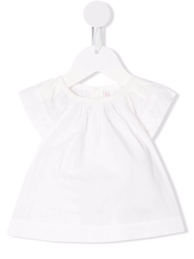 Bonpoint Babies' Alisia 帝国式高腰棉罩衫 In White