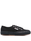 Superga Black Mid Platform Sneakers In Black