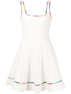 STAUD MINI WELLS EMBROIDERED DRESS