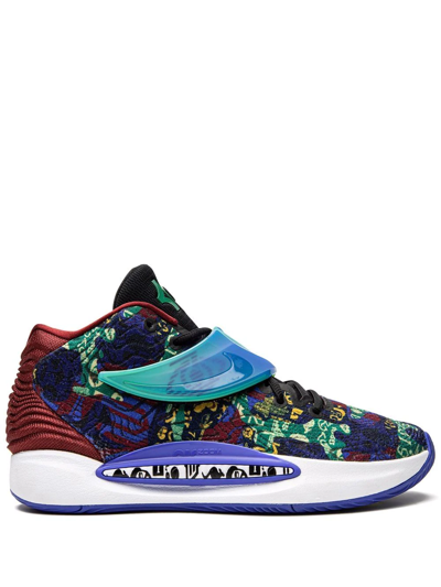 Nike Kd 14 Nrg High-top Sneakers In Sapphire/deep Royal Blue/lime Glow/melon Tint