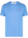 Comme Des Garçons Play Heart-patch Short-sleeve T-shirt In Blue