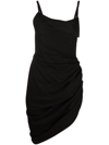 Jacquemus La Robe Saudade Draped Dress In Black