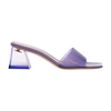 Gianvito Rossi Clear Block-heel Mule Sandals In Lavender Lavender