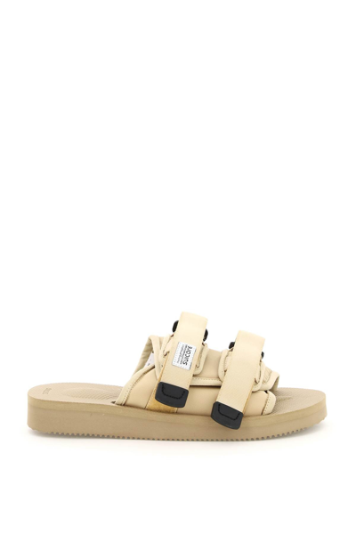 Suicoke Moto-cab Touch-strap Sandals In Beige