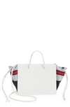 MEDEA HANNA COLLAPSED STRIPE LEATHER & KNIT TOTE
