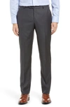 Hickey Freeman B Series Honeyway Relaxed Fit Dress Pants In Charcoal