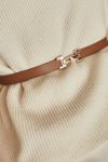 Reiss Women's Hayley Metal Hardware Leather Belt In Tan
