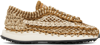 Valentino Garavani Crochet Low Top Sneakers In Brown