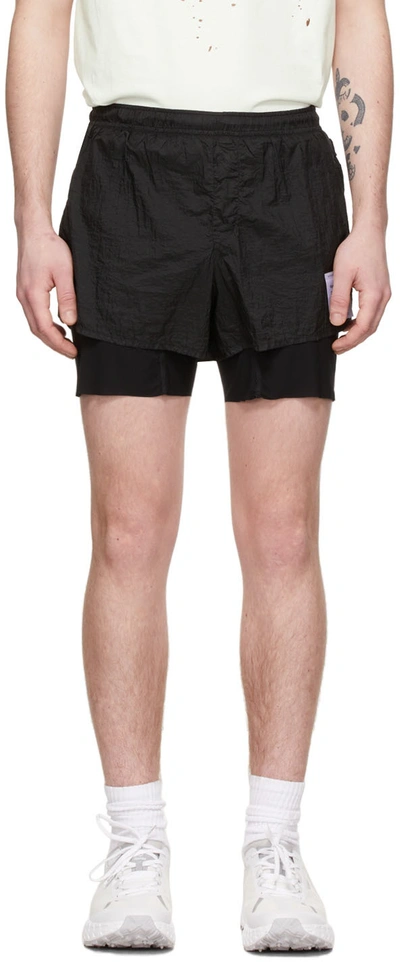 Satisfy Layered Rippy And Justice Shorts In Black