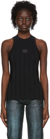 Eytys Rancid Sleeveless Ribbed Knit Top In Black