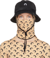 Marine Serre Moon Logo Embroidered Moiré Bell Hat In 00 Black