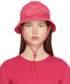 Marine Serre Embroidered Moon Bell Bucket Hat In 07 Fuchsia