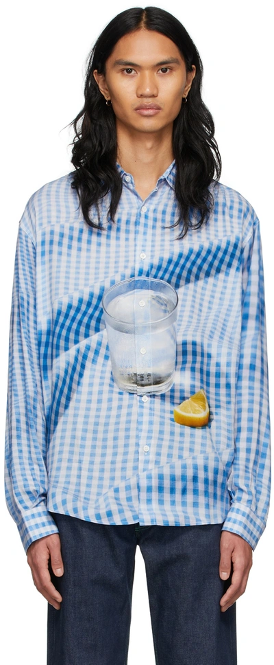 Jacquemus Blue Le Splash 'la Chemise Simon' Shirt In Azure