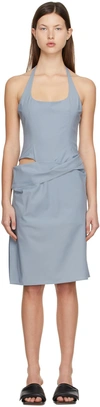 JACQUEMUS BLUE 'LA ROBE HIELO' MINI DRESS