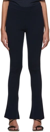 Jacquemus Le Pantalon Maille Flared Trousers In 380 Navy