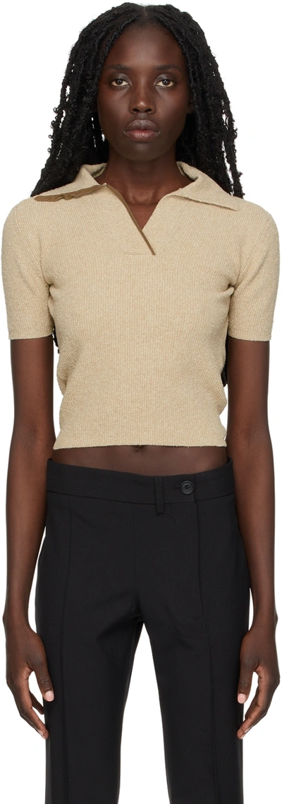 Jacquemus Beige 'le Polo Bagnu' Polo In 150 Beige