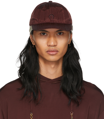 Marine Serre Moiré Embroidered Logo Cap In Brown