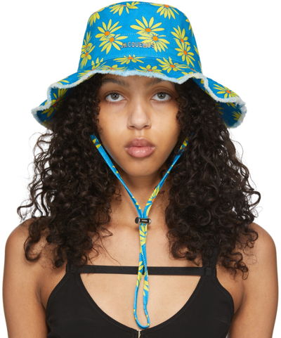 Jacquemus Flora Bucket Hat JACQUEMUS Le Bob Gadjo in Print Multi Tags | FWRD main image 2