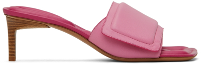 Jacquemus 50mm Les Mules Piscine Leather Sandals In Pink