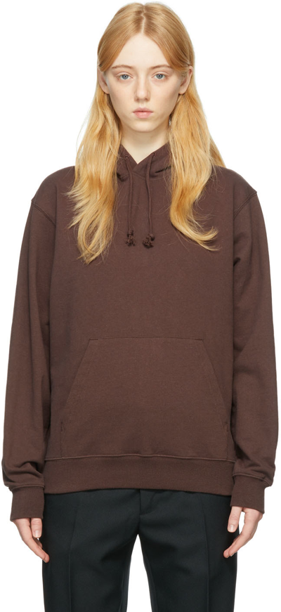Stockholm Surfboard Club Brown French Terry Hoodie In Chocolate